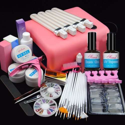Nails UV GEL NAIL STARTER KIT SET WITH 36 WATT UV LAMP was sold for